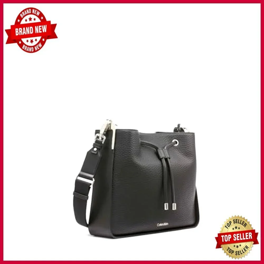 Vegan Leather Hobo Bag with Drawstring Closure and Interior Pockets